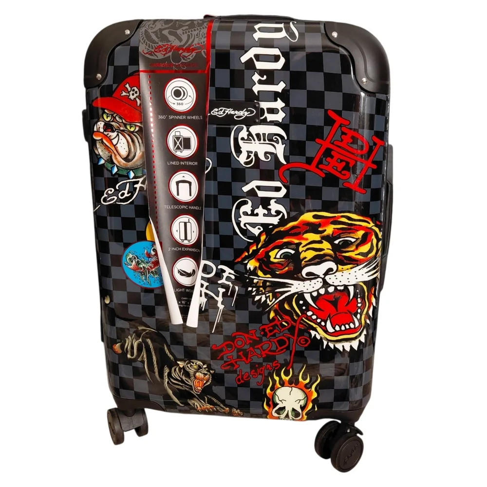 Ed Hardy | Bags | Ed Hardy Y2k Inspired Print Carryon Spinner